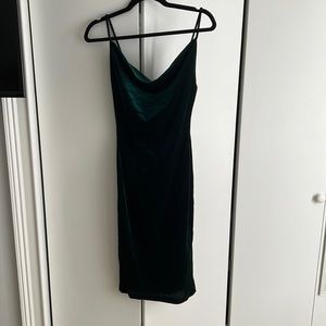Velvet emerald green dress worn once